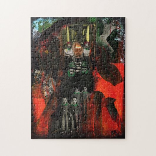 Eternal Flame Mixed Media Horror Gothic Originele Legpuzzel (Verticaal)