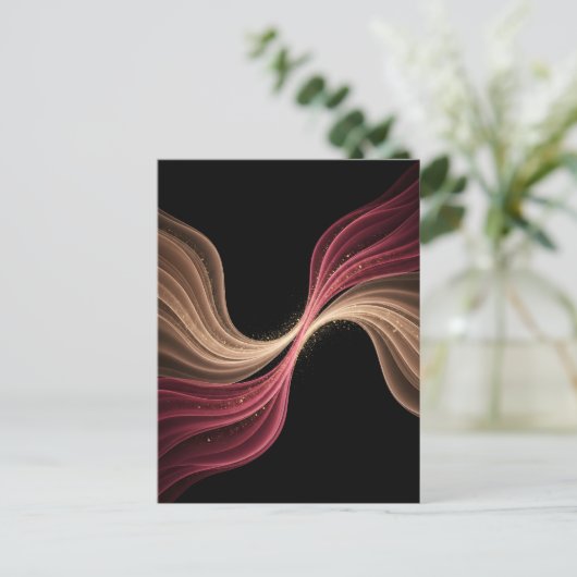 Eternal Flow of Love — Abstract Romantic Art Briefkaart (Staand voorkant)