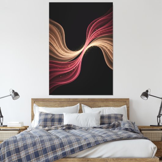 Eternal Flow of Love — Abstract Romantic Art Canvas Afdruk (Insitu (Slaapkamer))