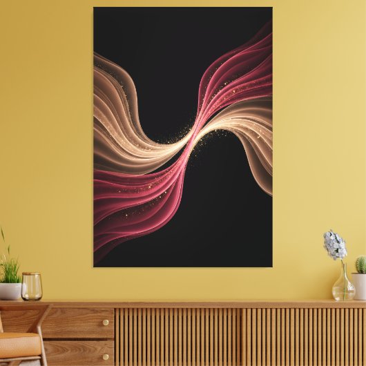 Eternal Flow of Love — Abstract Romantic Art Canvas Afdruk (Insitu (Woonkamer))