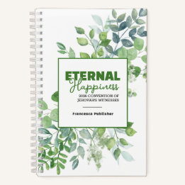 Eternal Happiness Conventie Waterverf Groene Blade Notitieboek