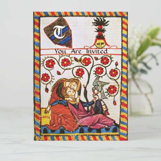 ETERNAL LOVE MONOGRAM KAART (Staand voorkant)