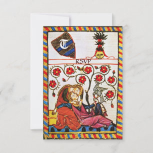 ETERNAL LOVE MONOGRAM rsvp Aankondiging