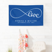 Eternal Love Symbol | Jouw naam en datum toevoegen Spandoek (Insitu)