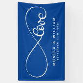 Eternal Love Symbol | Jouw naam en datum toevoegen Spandoek (Verticaal)
