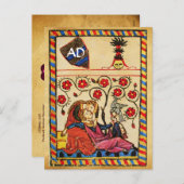 ETERNAL LOVE VALENTIJNSDAG PARCHTIEMONOGRAM FEESTDAGENKAART (Voorkant / Achterkant)