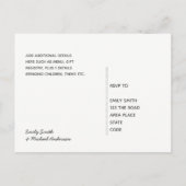 Eternal Love Wedding Carte RSVP Flower blanc (Dos)