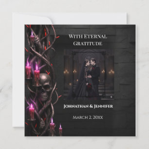 Eternal Night Gothic Vampire Huwelijk Dark Romance Bedankkaart