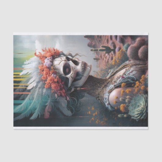 Eternal Princess Warrior, een Amerikaanse schedel Tissuepapier (Voorkant)