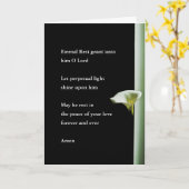 Eternal Rest Prayer Bereavement-kaart Kaart (Gele Bloem)