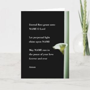 Eternal Rest Prayer Bereavement-kaart Kaart