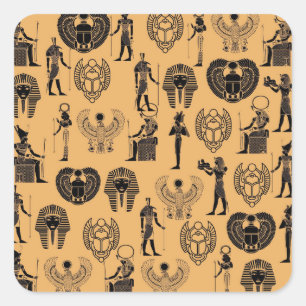 Eternal Sands: Egyptische Antiek elegantie voor ti Vierkante Sticker