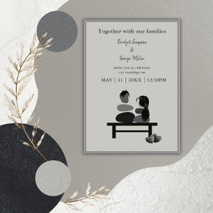 Eternal Stone couple Boho faire-part de mariage