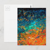 ETERNAL TIDE 2 Oranje Turquoise Blue Black Ombre Briefkaart (Voorkant / Achterkant)