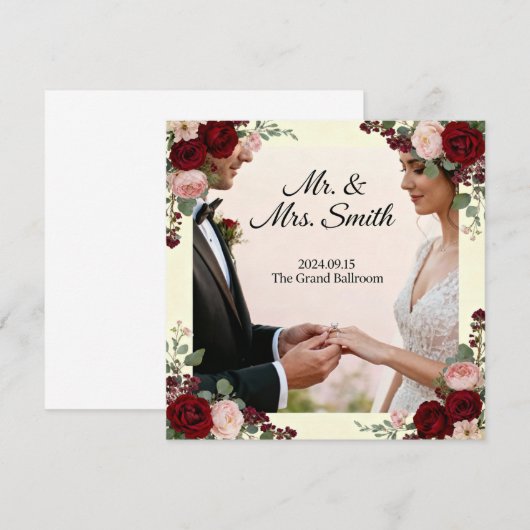 Eternal Vows Wedding Invitation (Devant / Derrière)