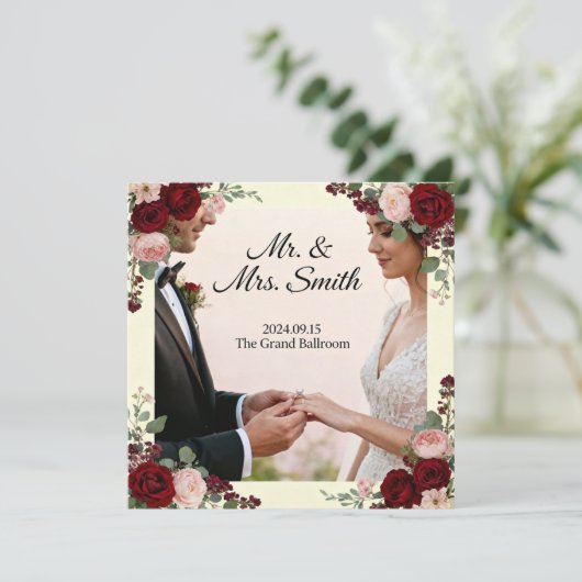 Eternal Vows Wedding Invitation (Debout devant)