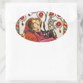 ETERNALE VALENTIJNSDAG VOOR LAPTOPS OVALE STICKER (Tas)