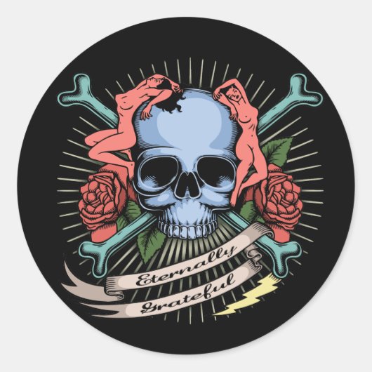 Eternally Grateful Ronde Sticker (Voorkant)