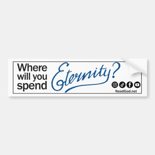 Eternity Car Decal Bumpersticker (Voorkant)