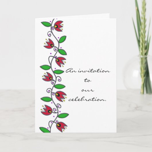 Eternity Vine Faire-part de mariage à personnalise (Devant)