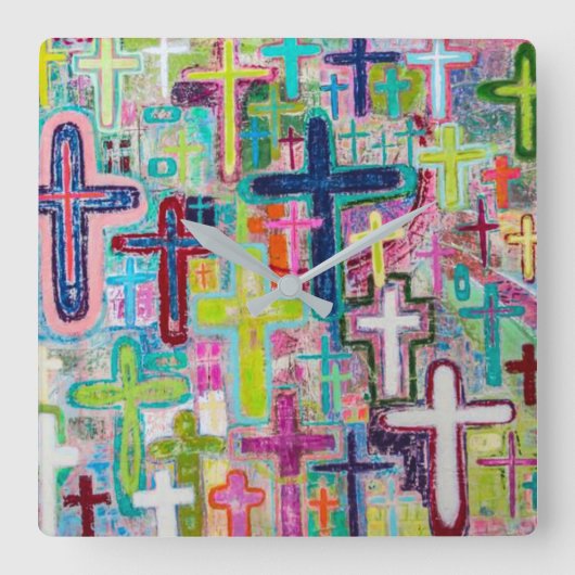 Eternity Wall Clock Vierkante Klok (Voorkant)