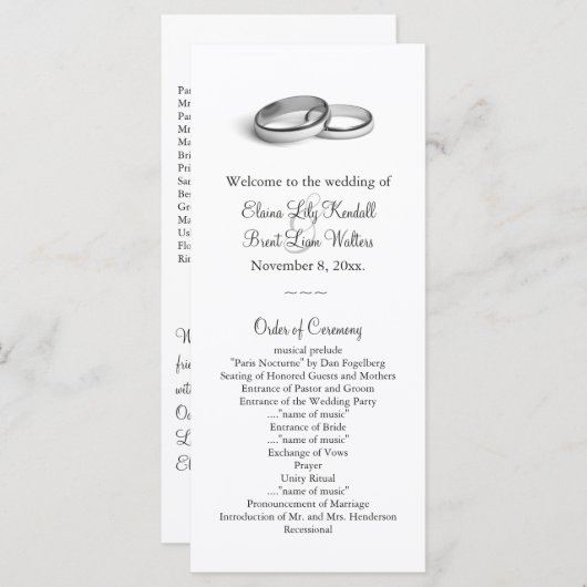 Eternity Wedding Programma 2 (Voorkant / Achterkant)