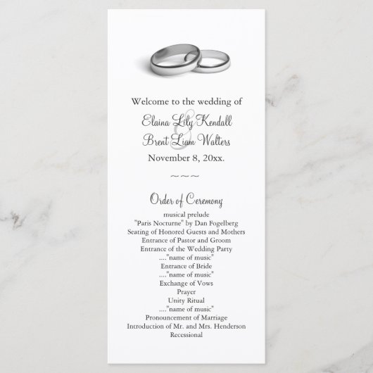 Eternity Wedding Programma 2 (Voorkant)