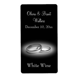 Eternity Wedding Wine Label (zwart)