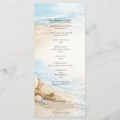 Eterntal Tides Coastal Watercolor Beach Wedding Menu (Achterkant)