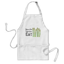 Êtes vous ce qui vous mangez le tablier d'asperge