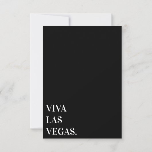 Êtes-Vous Dans ? Carte de réponse Mariage Vegas (Dos)