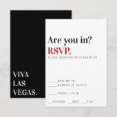 Êtes-vous dedans ? Carte de réponse de mariage à L (Devant / Derrière)