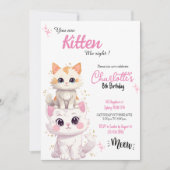êtes-vous Kitten me chat invitation Anniversaire (Devant)