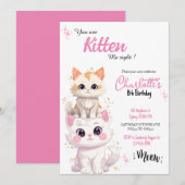 êtes-vous Kitten moi carte d'invitation d'annivers (Devant / Derrière)