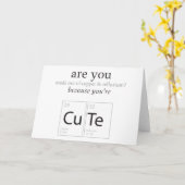 Êtes-vous mignon Nerdy Geek carte d'Humour (Fleur jaune)