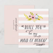 ÊTES-VOUS MON HOMME D'HONNEUR ? Carte peinte à la  (Devant / Derrière)