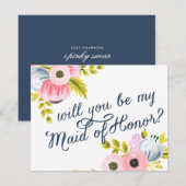 ÊTES-VOUS MON HOMME D'HONNEUR ? Carte peinte à la (Devant / Derrière)