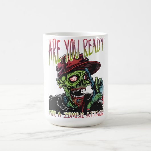 Êtes-vous prêt Mug Zombie | Halloween drôle et hor (Centre)