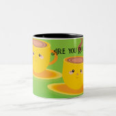 Êtes-vous Prêt Texte Nom Tasses à Thé/Café (Centre)