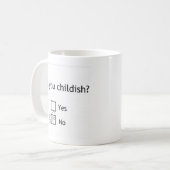 Êtes-vous puérils ? Tasse (Devant gauche)