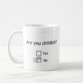 Êtes-vous puérils ? Tasse (Gauche)