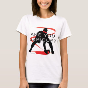 Êtes vous T-shirt rouge sérieux du base-ball