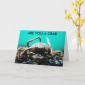 "ETES-VOUS UN CRABE" CARTE 40e ANNIVERSAIRE (Fleur jaune)