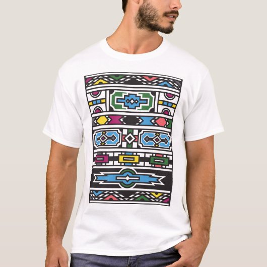 ETH001 - Ndebele House Pattern T-shirt (Voorkant)