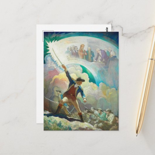 Ethan Allen, voorloper van Independence by Wyeth Briefkaart (Voorkant / Achterkant in situ)