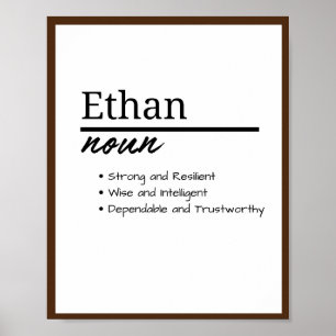 Ethan, Jongen Gepersonaliseerde Naam Definitie Poster