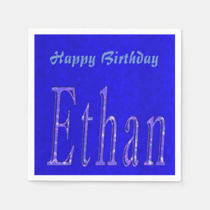Ethan, Naam, Logo, Gelukkige Verjaardag Logo, Servetten