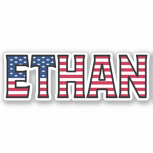 Ethan Name Prénom USA Sticker Stickerset