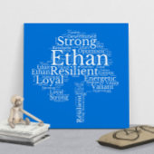 Ethan Nom Cloud Personnalisable Poster