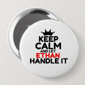ETHAN RONDE BUTTON 4,0 CM (Voorkant /achterkant)